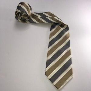 Donald Trump Gold and Gray Necktie 100% Silk
